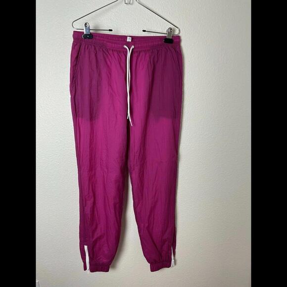 American Apparel Metallic Pink Disco Windsuit Pants Size Medium Nylon - Picture 2 of 8